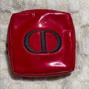 DIOR | Red Patent Leather Makeup Bag